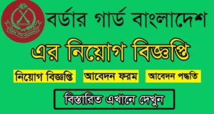 Border Guard Bangladesh (BGB) Job Circular 2021