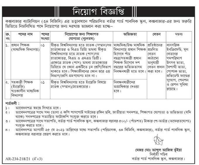 BGB job circular Image 2021