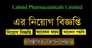 Labaid Pharmaceuticals Limited Job Circular 2021