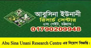 Abu Sina Unani Research Centre Job Circular 2022