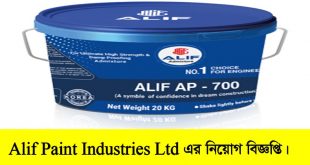 Alif Paint Industries Ltd Job Circular 2022