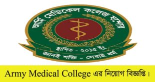 Army Medical College Job Circular 2022 Apply