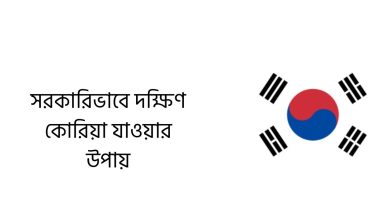 সরকারিভাবে দক্ষিণ কোরিয়া যাওয়ার উপায়