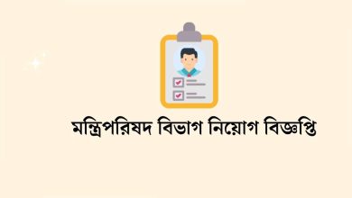 মন্ত্রিপরিষদ বিভাগ নিয়োগ বিজ্ঞপ্তি
