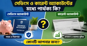 সেভিংস ও কারেন্ট অ্যাকাউন্টের মধ্যে পার্থক্য কি? কোনটি আপনার জন্য